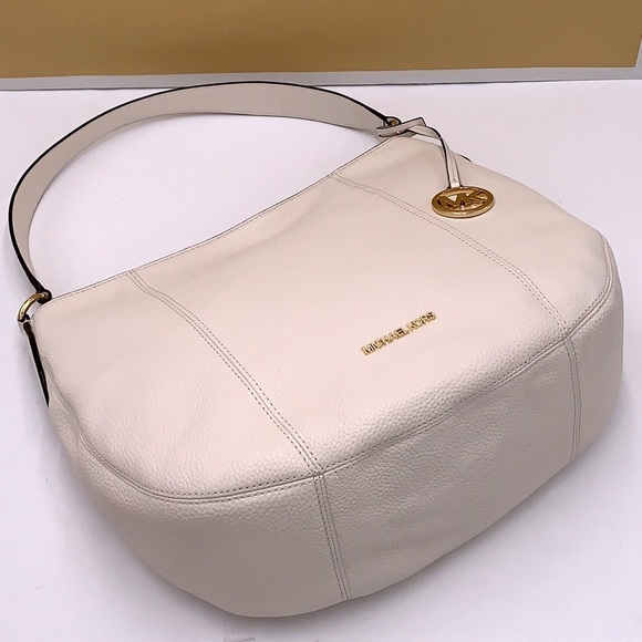 MICHAEL KORS BROOKE LARGE HOBO SHLDR LEATHER LIGHT CREAM COLOR - Picture 5 of 16